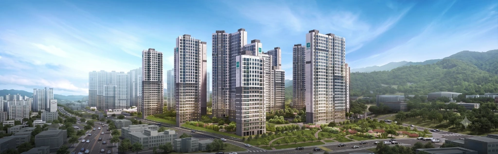 오남역 서희스타힐스 1단지 1,308세대 조감도